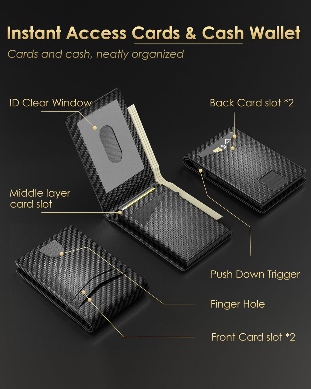 2026 Wallet for Men - RFID Blocking Slim Minimalist Wallet